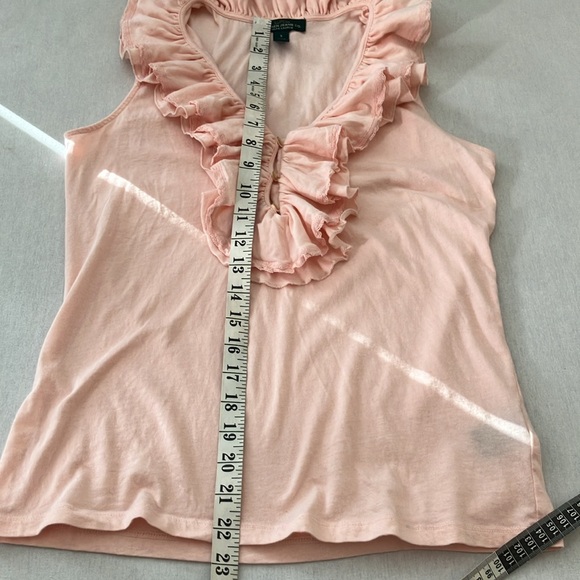 🍄Lauren Jeans Co Pink Ruffle Neck Top (S) - Picture 6 of 8